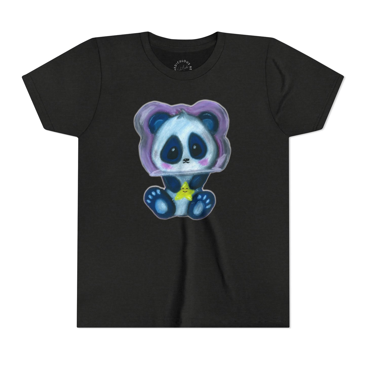 Cute Star Panda Youth Tee — Adorable Cartoon Panda Kids T-Shirt