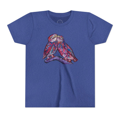 Youth Tee – Watercolor Lovebirds Graphic