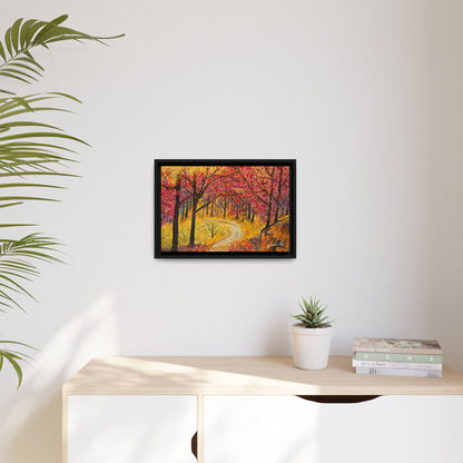 Vibrant Fall Forest Framed Wall Art