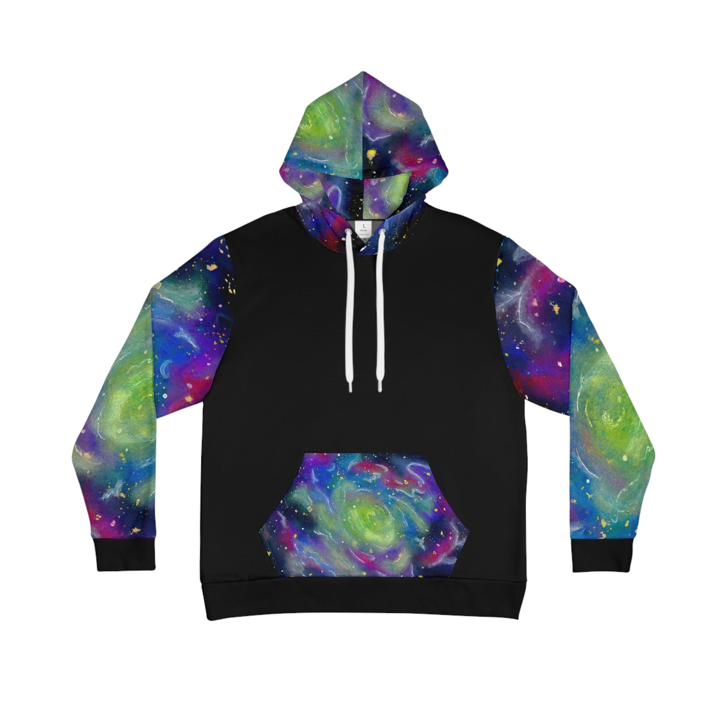 Rainbow Vortex Galaxy Unisex Fashion Hoodie (AOP)