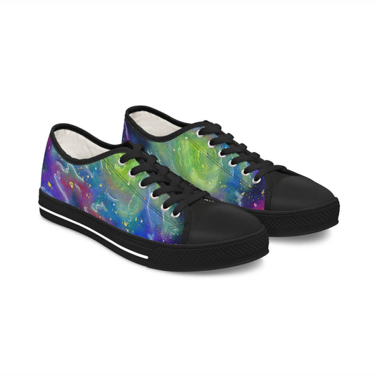 Rainbow Vortex Galaxy Unisex Classic Low Top Sneakers