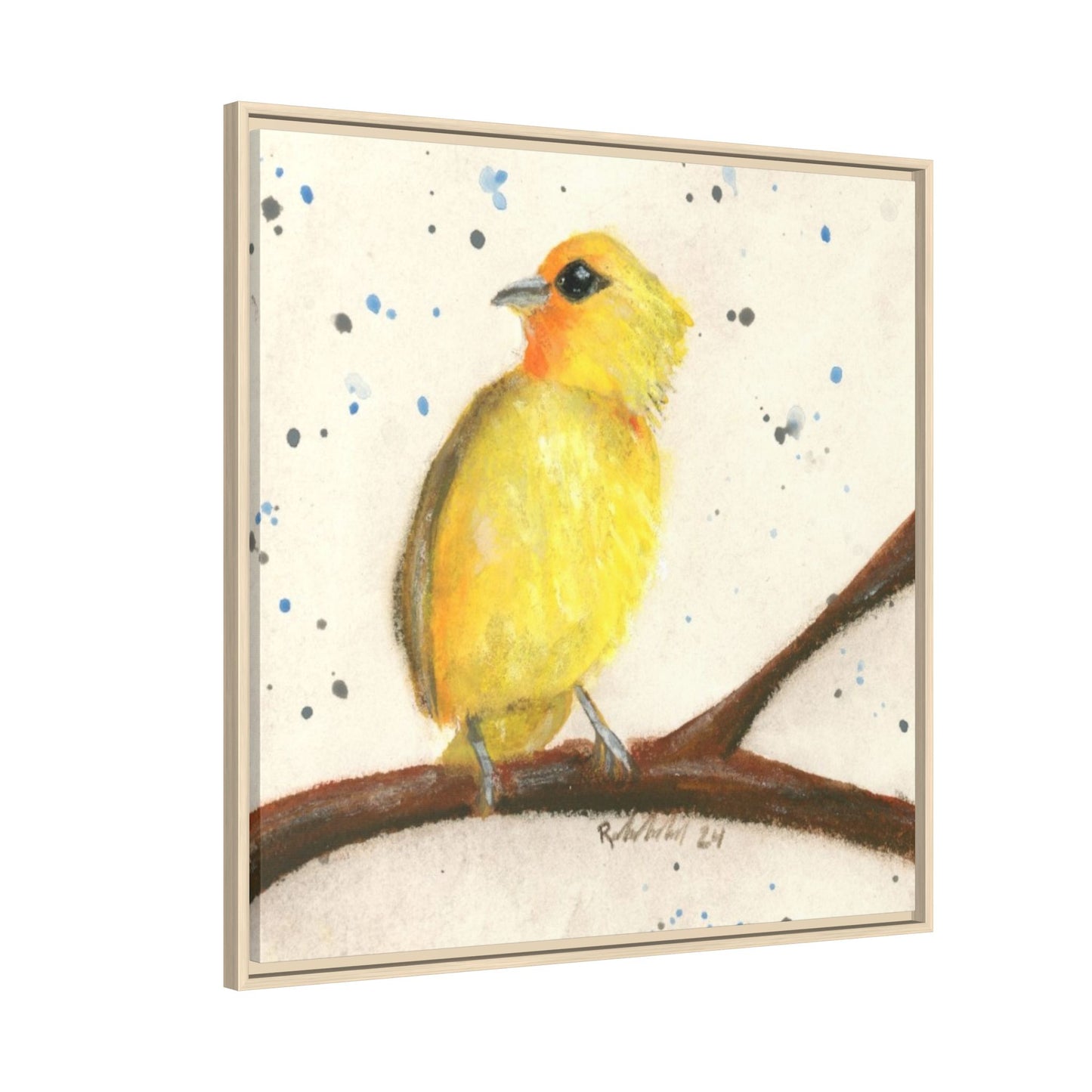 Yellow Canary Bird Framed Wall Art