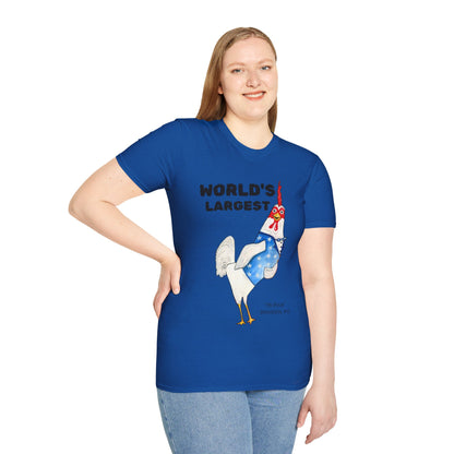 World's Largest Chicken T-Shirt — Funny Patriotic Rooster Tee