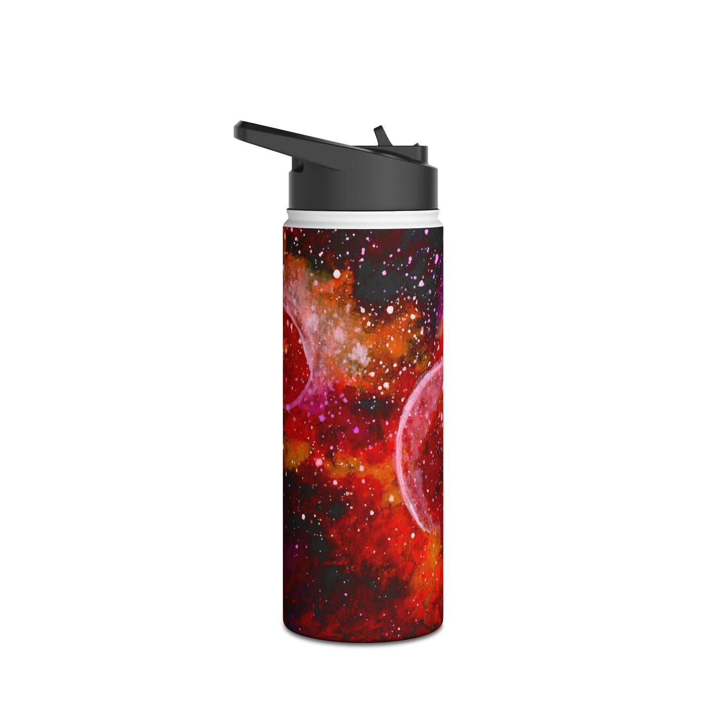 Orange Moons Galaxy Stainless Steel Water Bottle, Standard Lid