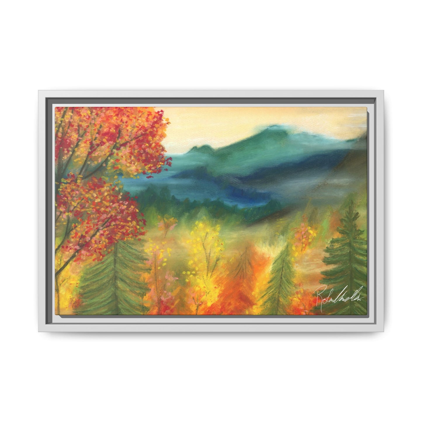 Fall Mountains Framed Wall Art