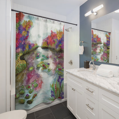 Summer Flower Pond Shower Curtain