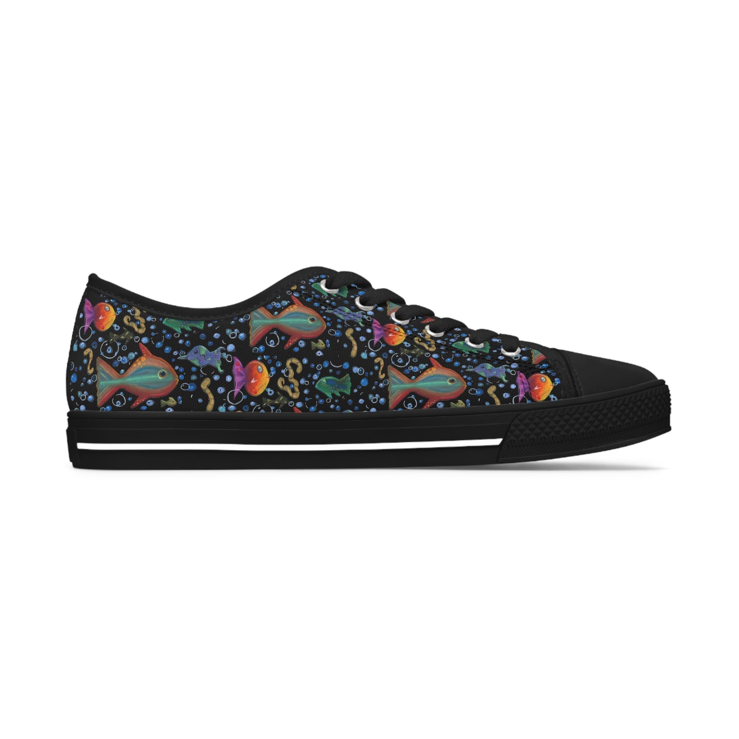 Fish Printed Unisex Classic Low Top Sneaker Shoes