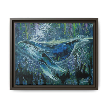 Watercolor Whale Framed Wall Art