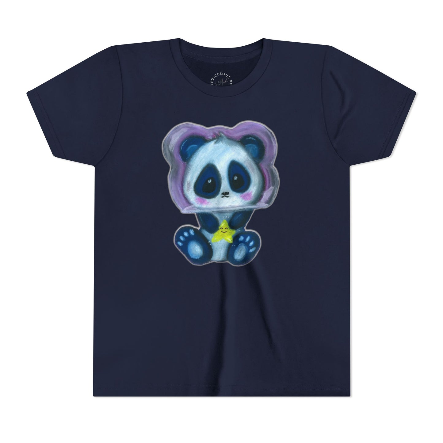 Cute Star Panda Youth Tee — Adorable Cartoon Panda Kids T-Shirt