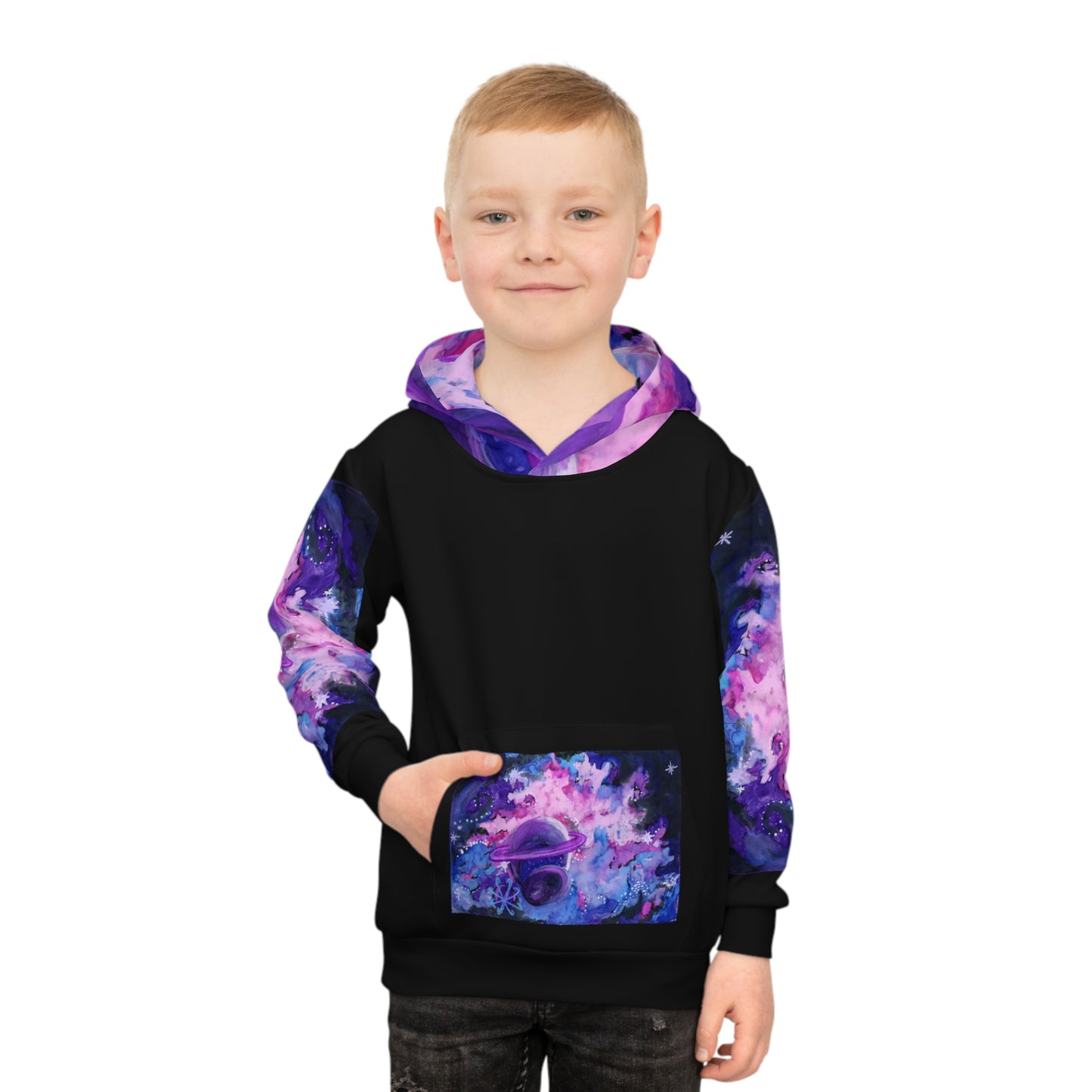 Purple Galaxy Children's Hoodie (AOP)