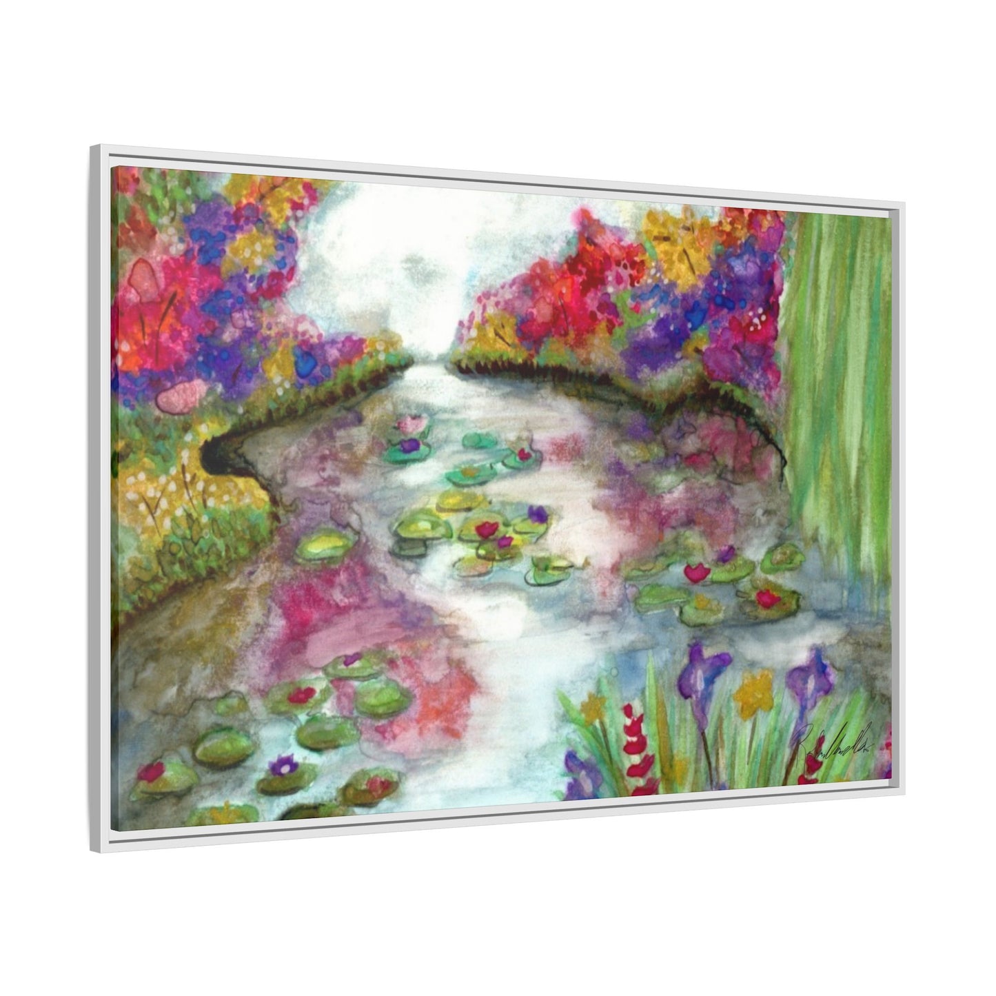 Floral Summer Pond Framed Wall Art