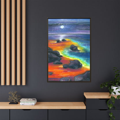 Beach at Night Frame Wall Art
