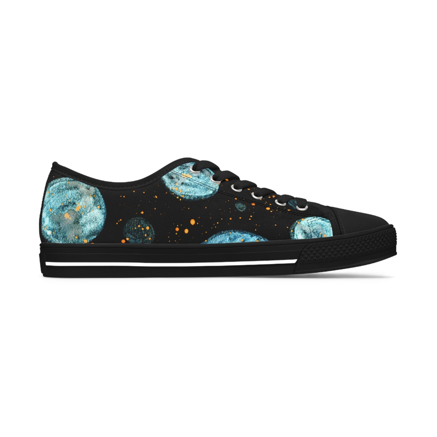 Little Blue Planets Galaxy Unisex Classic Low Top Sneakers Closed Toe Casual Walking Fashion Shoes