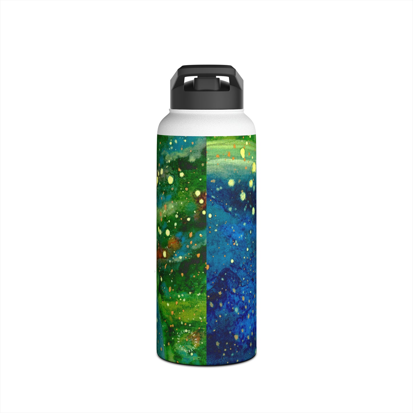 Blue Planet Galaxy Stainless Steel Water Bottle, Standard Lid