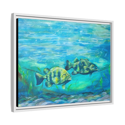 Framed Matte Canvas - Underwater Fish Scene