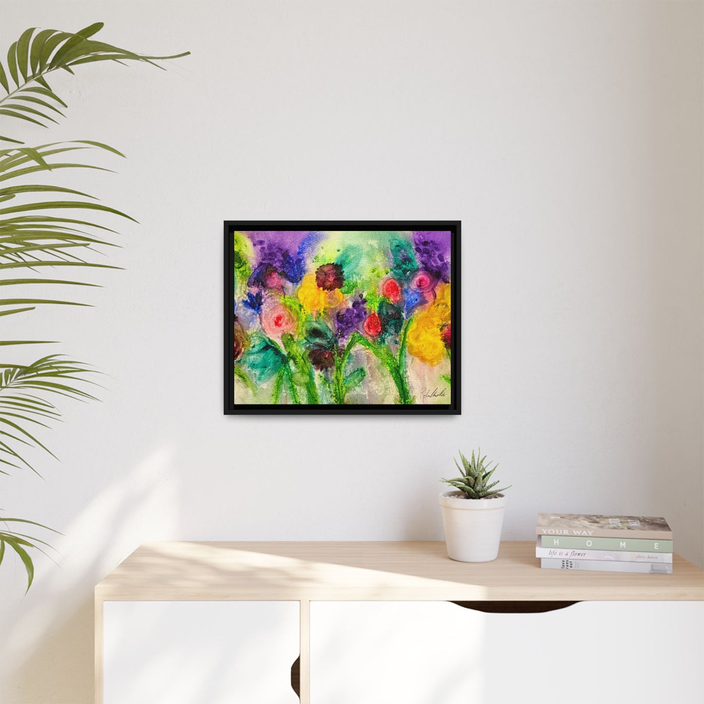 Abstract Flowers Framed Wall Art