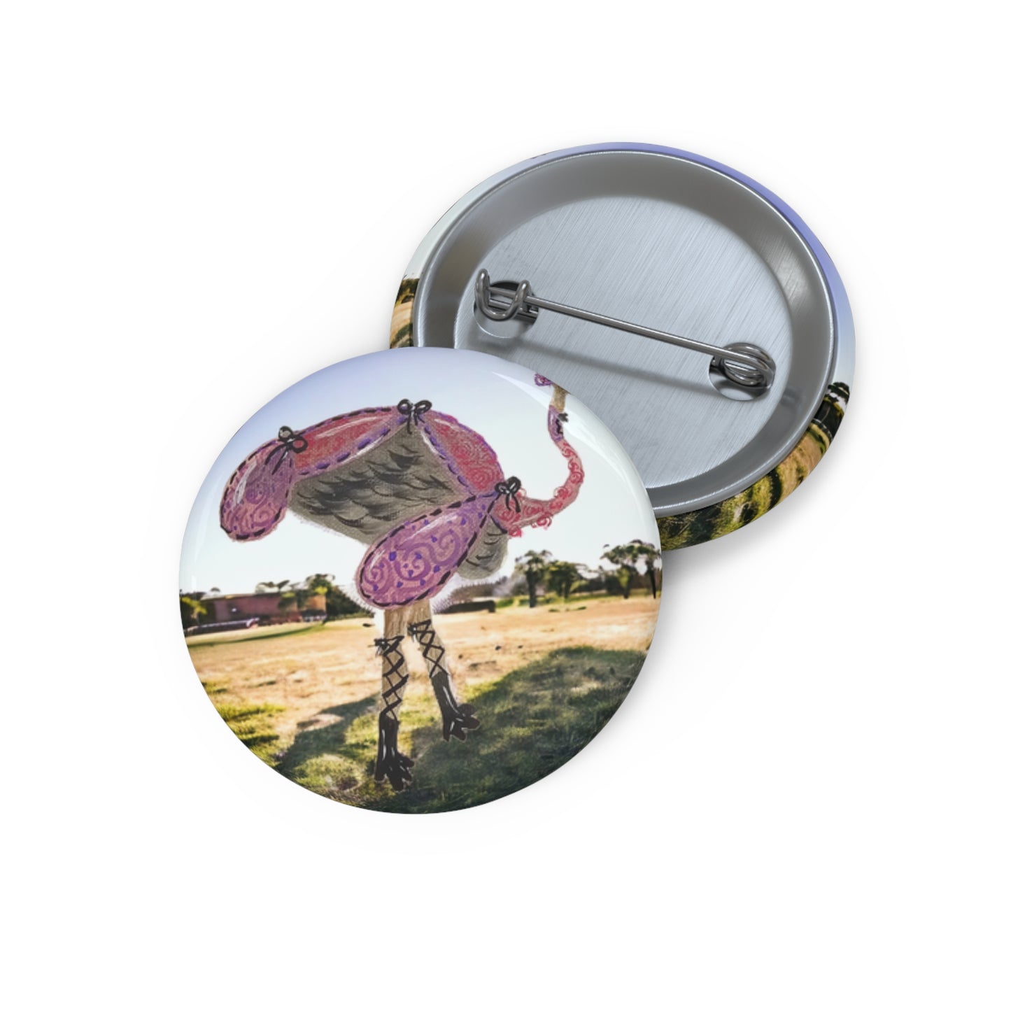 Ostrich Pin Buttons