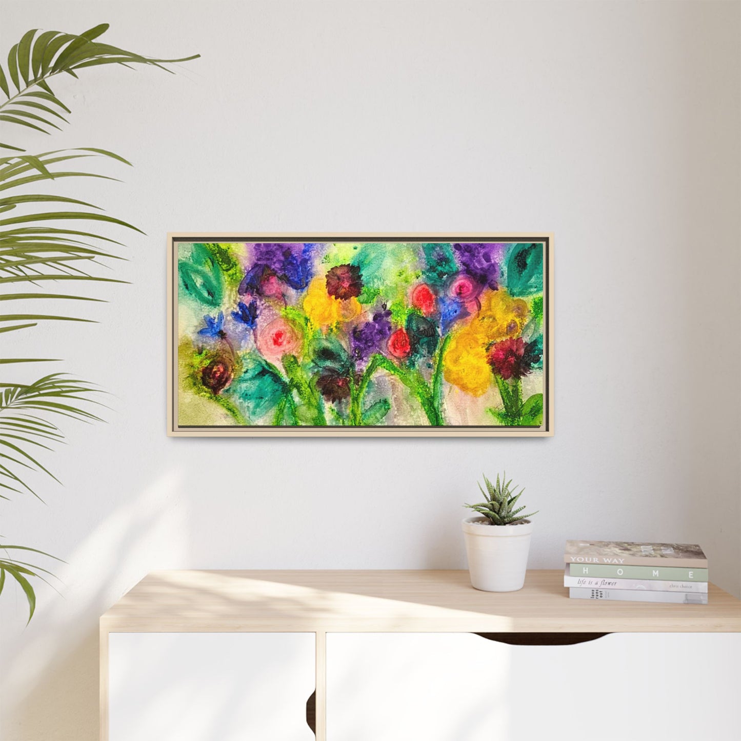 Abstract Flowers Framed Wall Art