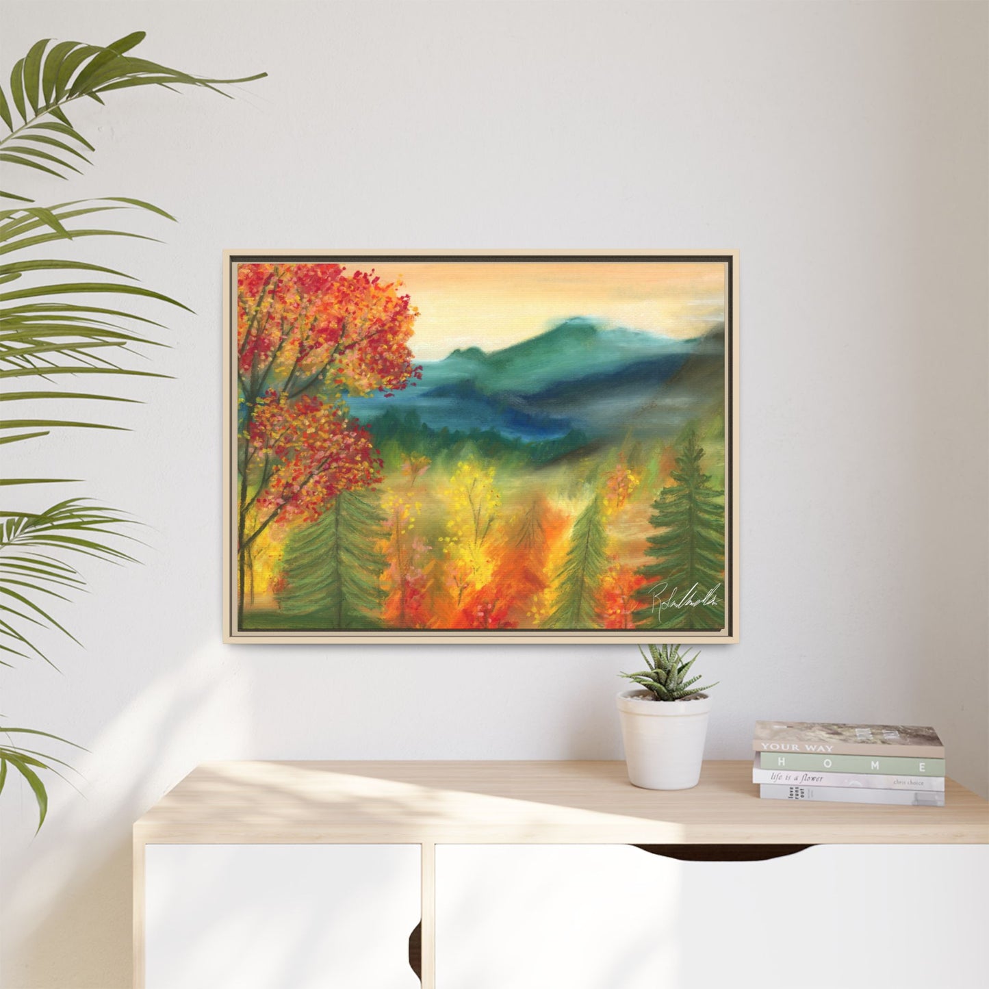 Fall Mountains Framed Wall Art