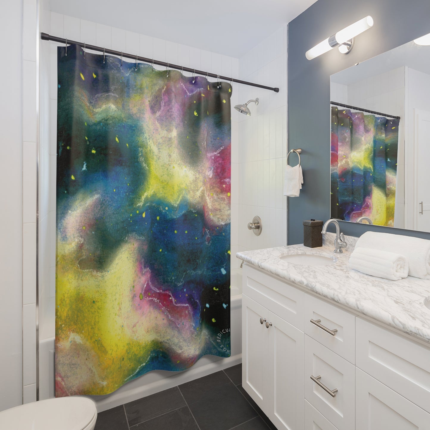 Sunrise Galaxy Shower Curtain