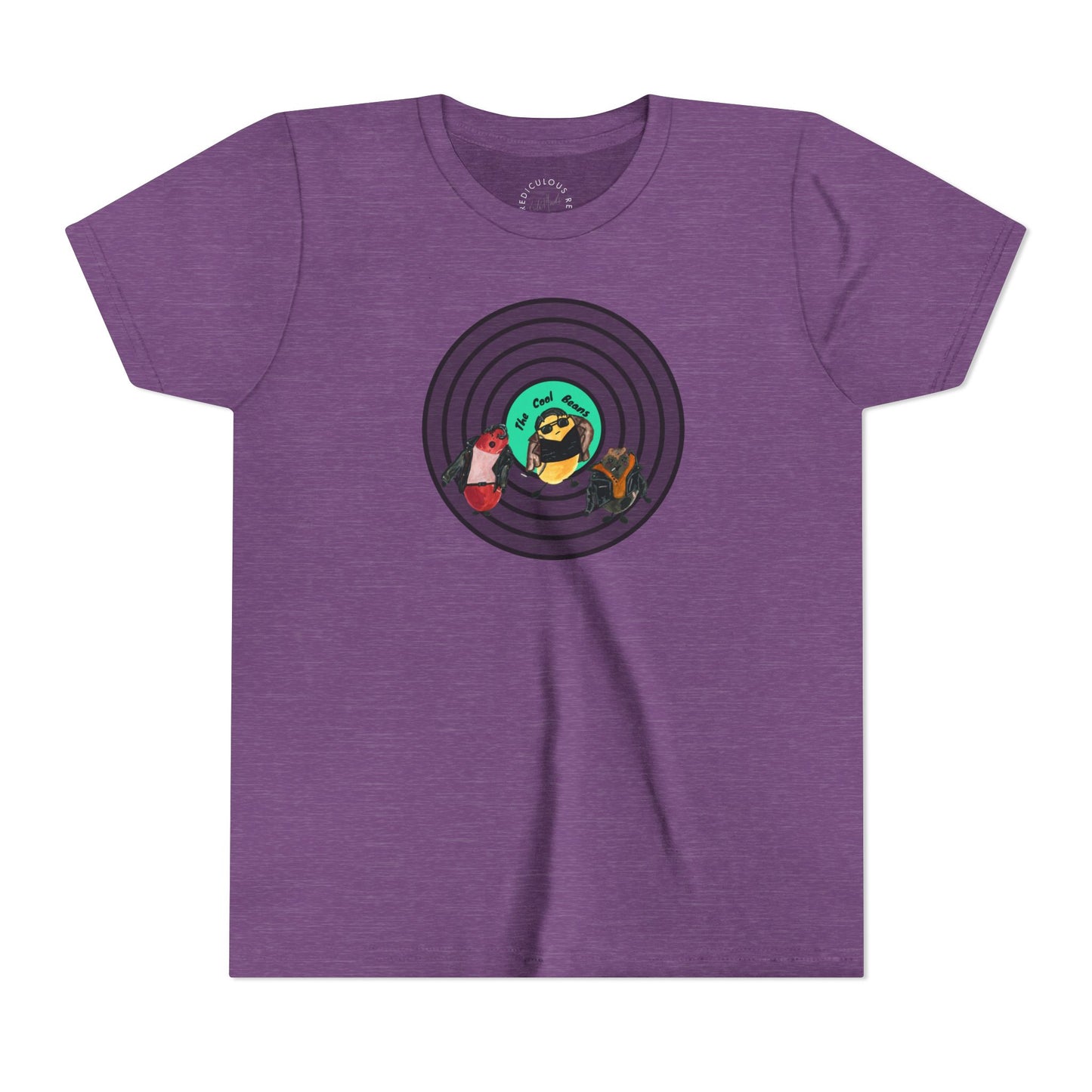 Youth Tee — Cute Cool Beans Retro Vinyl Graphic