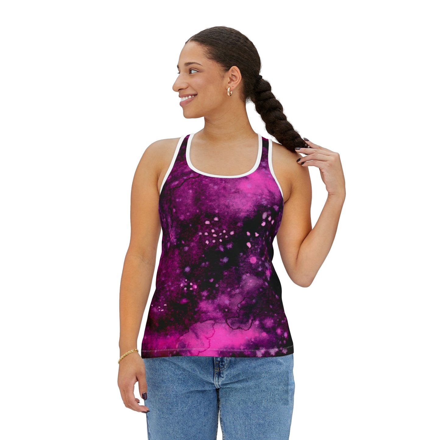 Rose Colored Galaxy Women's Tank Top (AOP)