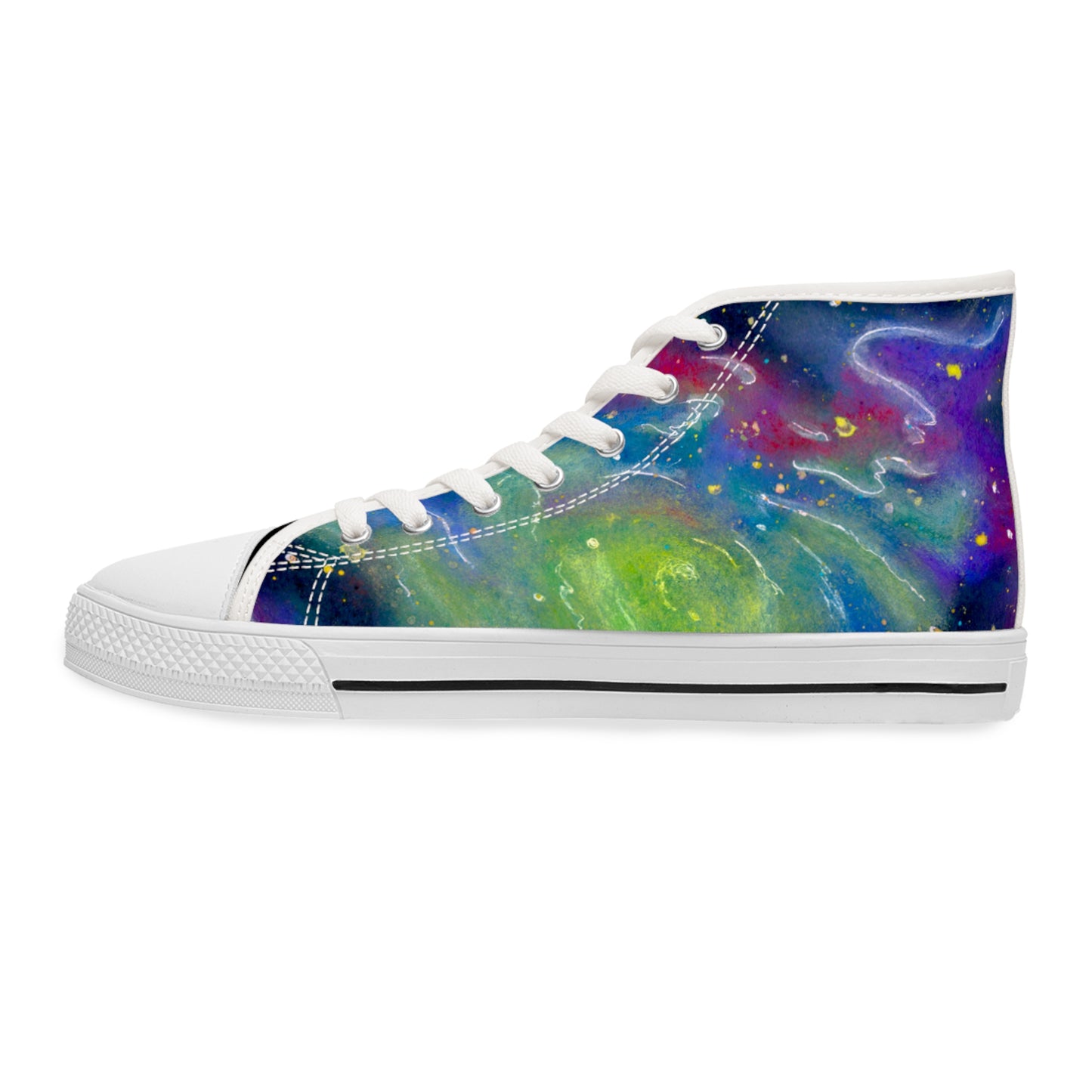 Rainbow Vortex Galaxy Unisex Classic High Top Sneakers