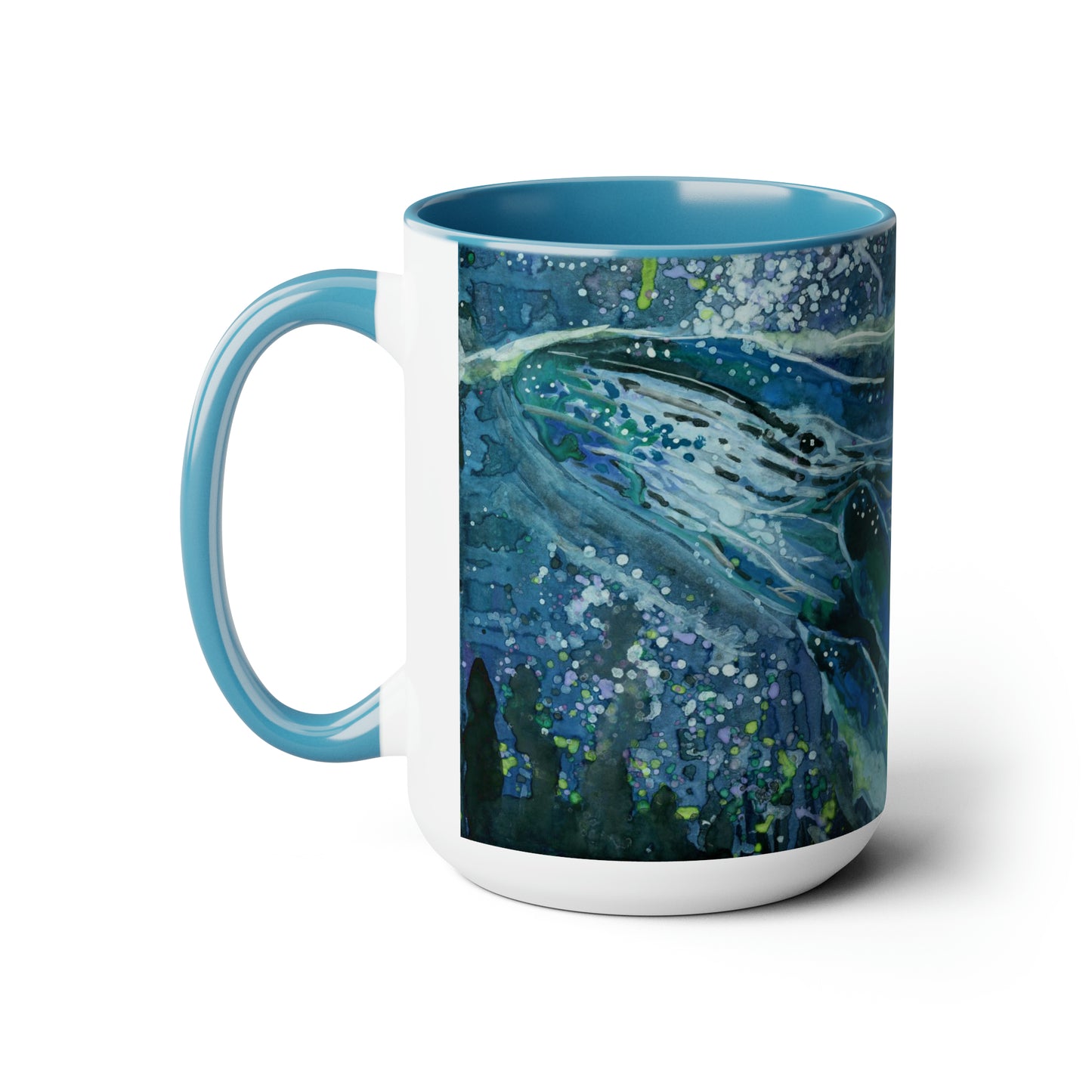 Whale Two-Tone Coffee Mugs, 15oz