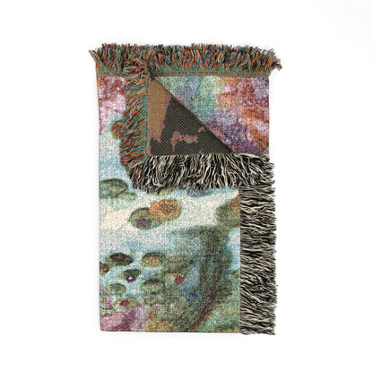 Scenic Floral Woven Throw Blanket — Vintage Garden Tapestry