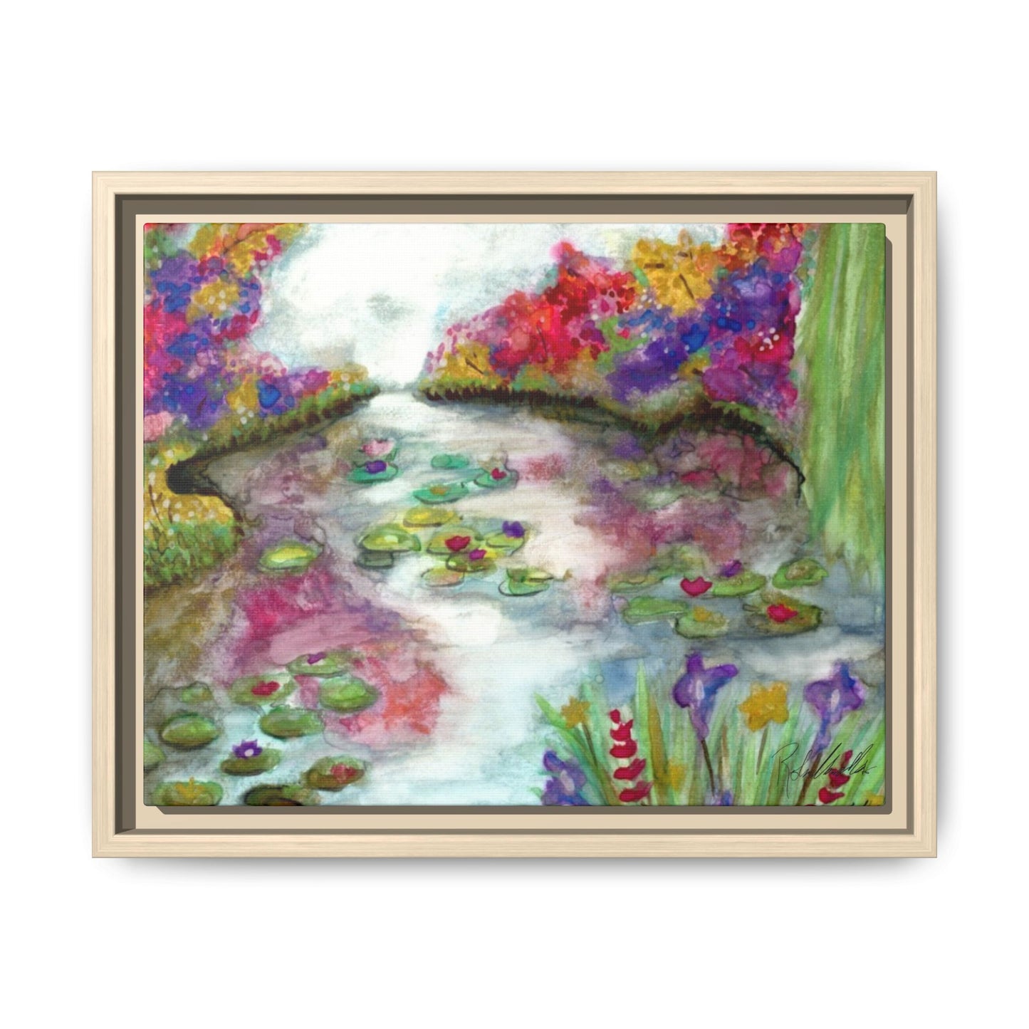 Floral Summer Pond Framed Wall Art