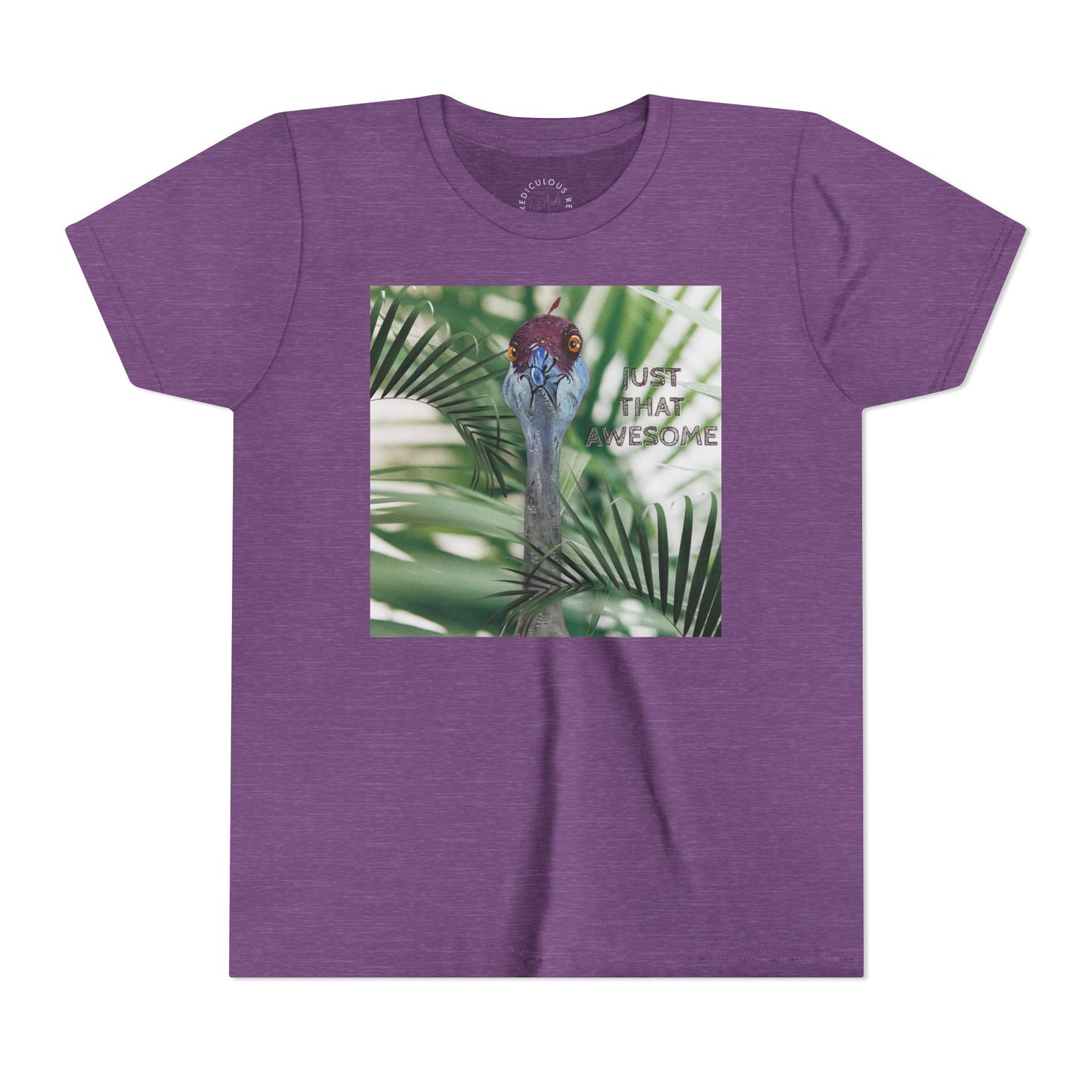 Youth Tee — 'Just That Person' Tropical Bird Graphic