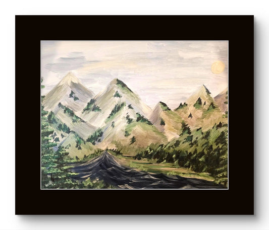 Mountain Forest with River 8x10 Museum Grade Fine Art Print