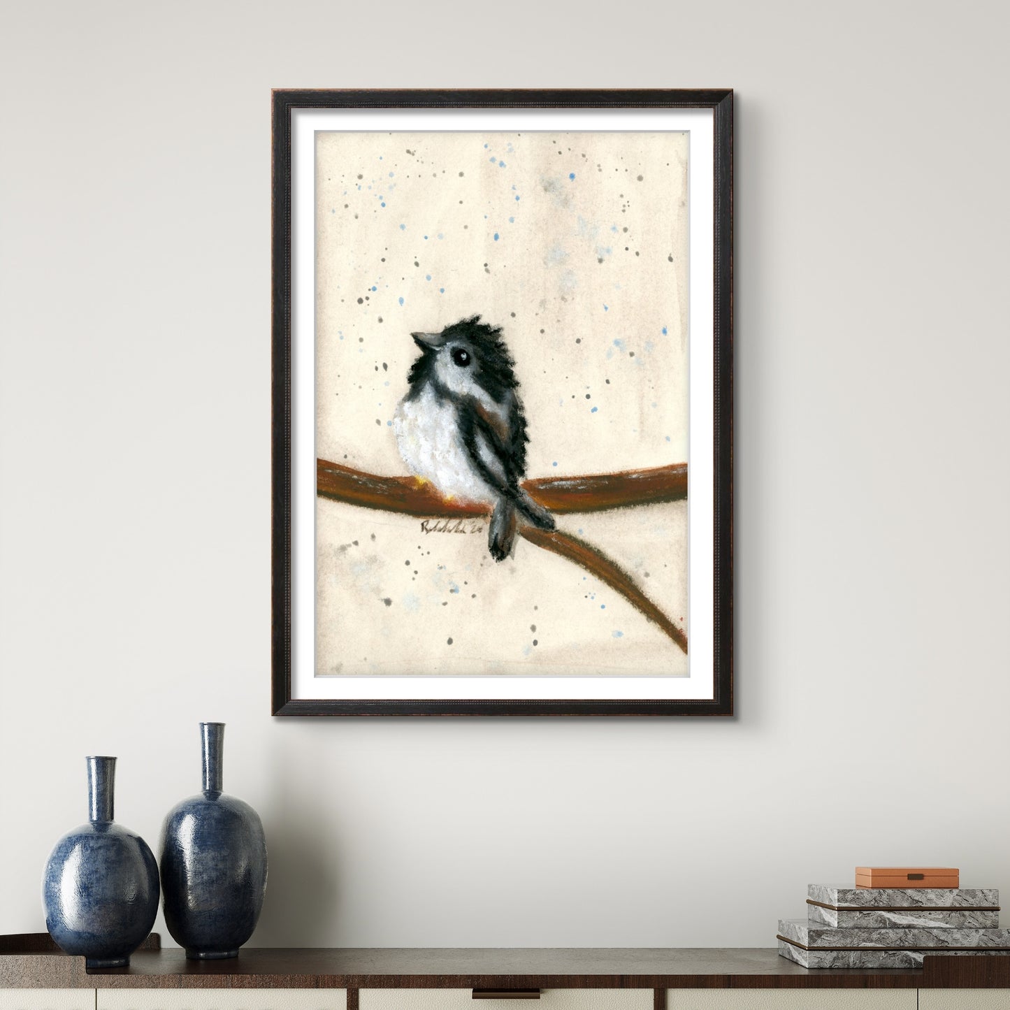 Black and White Bird 8x10 Museum Grade Fine Art Print