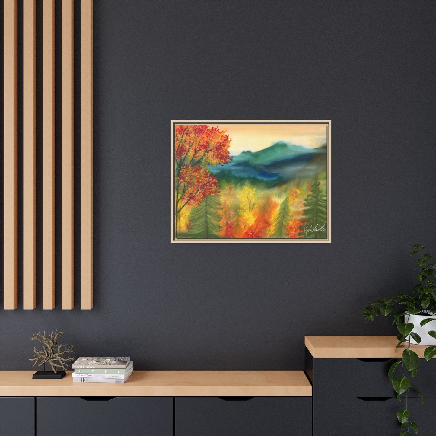 Fall Mountains Framed Wall Art