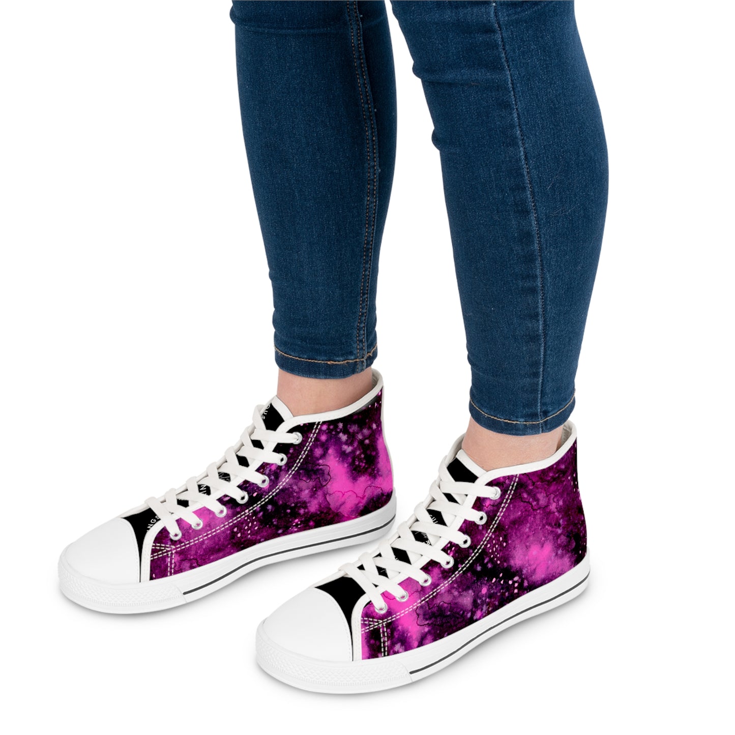 Rose Colored Galaxy Unisex Classic High Top Sneakers