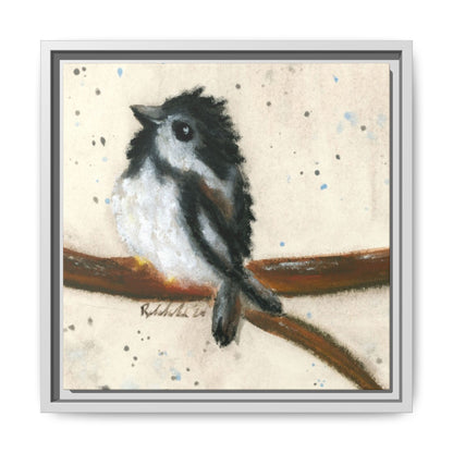 Black Finch Bird Framed Wall Art