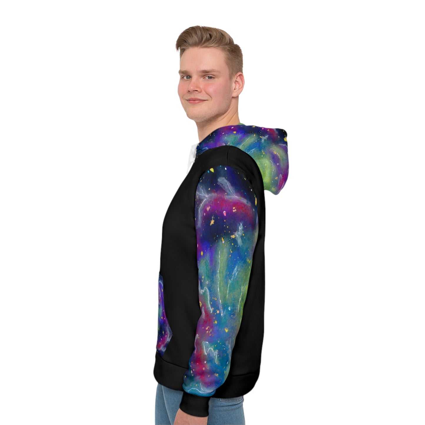 Rainbow Vortex Galaxy Unisex Fashion Hoodie (AOP)