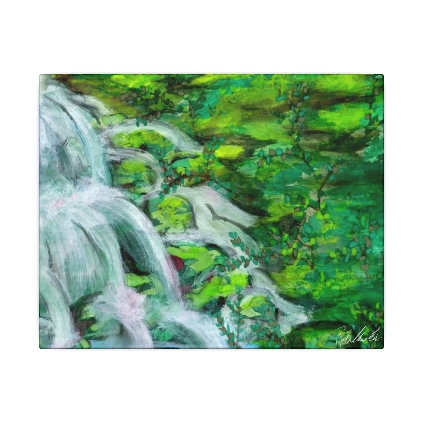 Mossy Waterfall Canvas Gallery Wrap