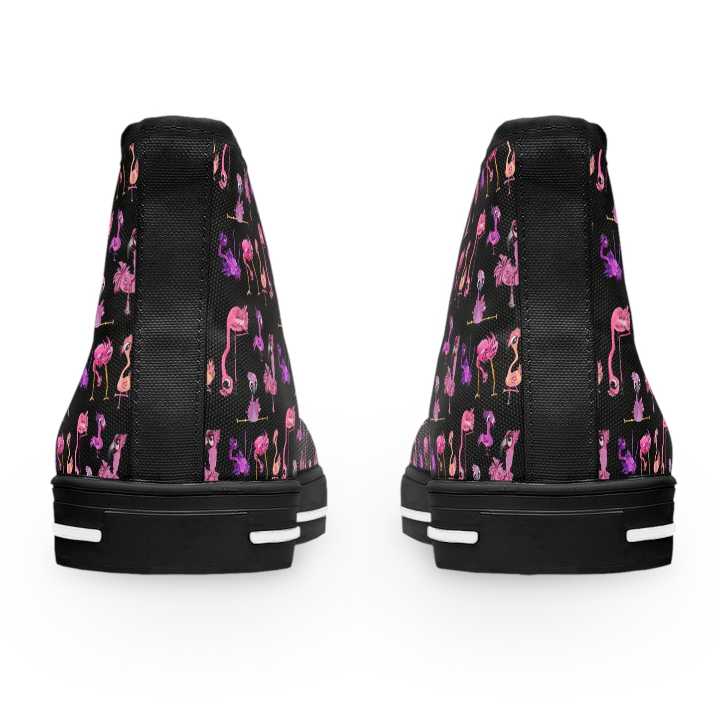 High Top Sneakers — Pink & Purple Flamingo Pattern (Women’s)