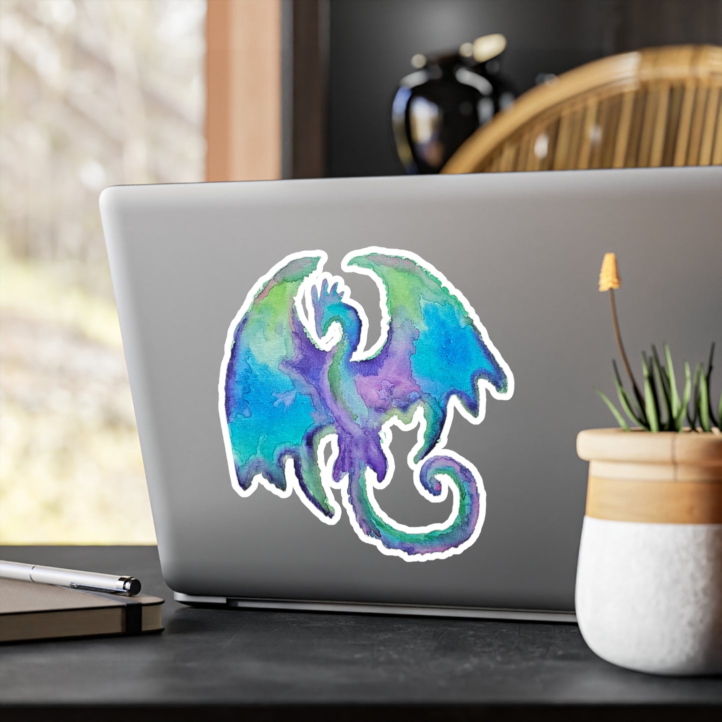 Blue Dragon Vinyl Kiss-Cut Decal Water, Scratch & UV-Resistant Satin Finish Vinyl Sticker with Removable Adhesive