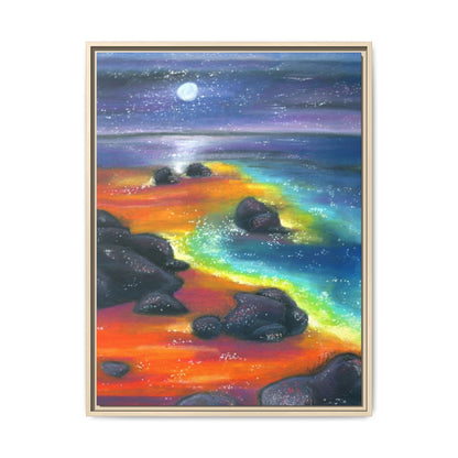 Beach at Night Frame Wall Art