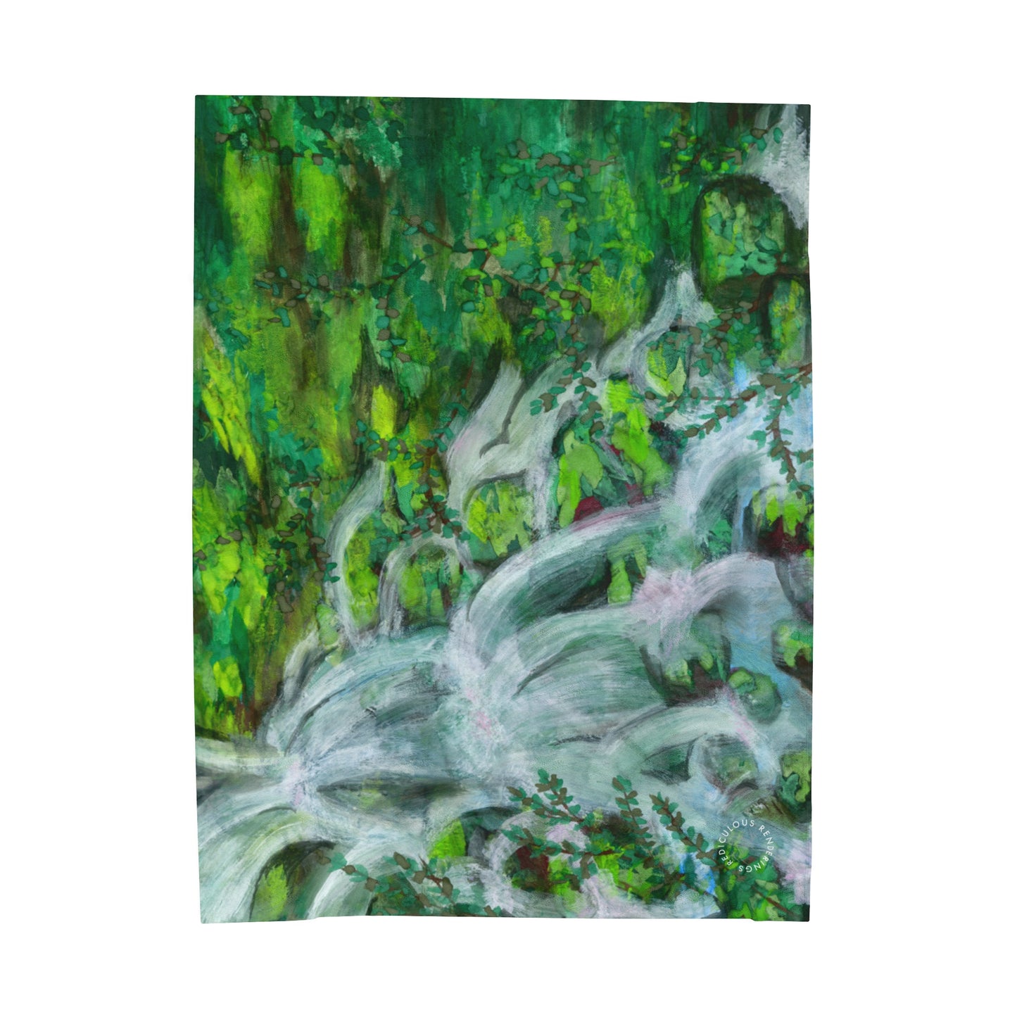 Waterfall Velveteen Plush Blanket