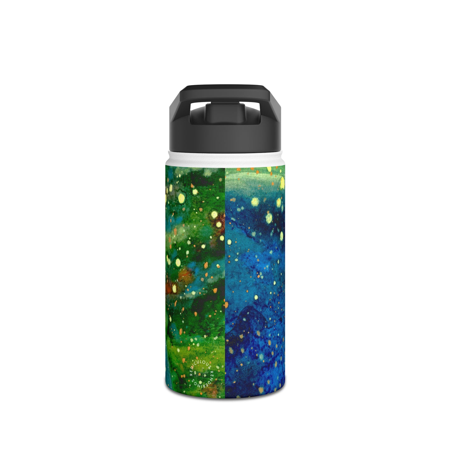 Blue Planet Galaxy Stainless Steel Water Bottle, Standard Lid