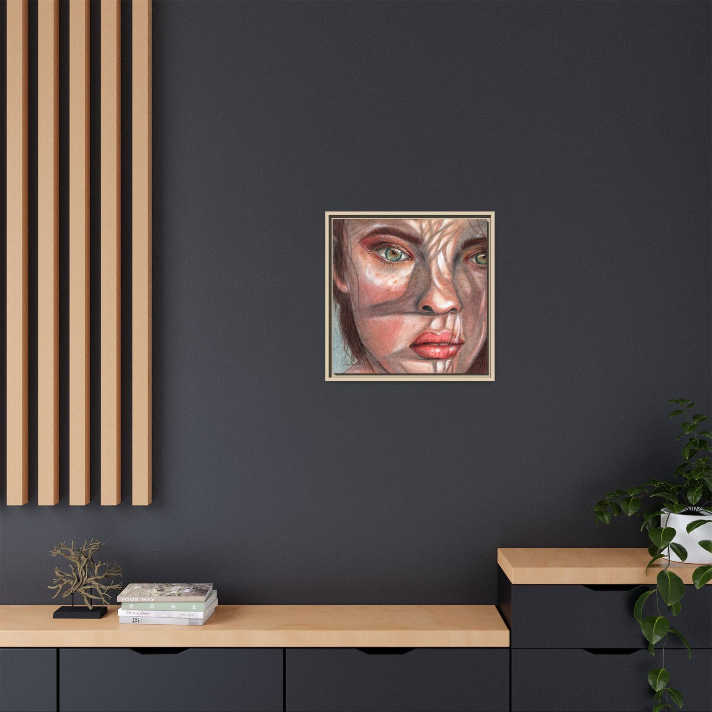Woman In the Shadows Framed Wall Art
