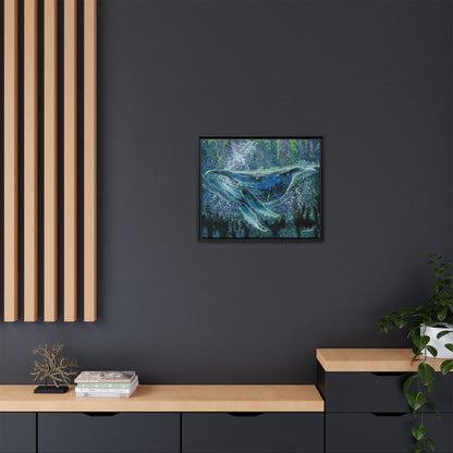 Watercolor Whale Framed Wall Art
