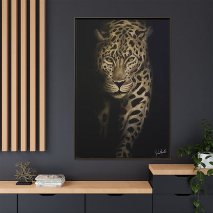 Leopard at Night Framed Wall Art