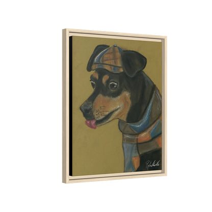 Small Chihuahua Dog in Hat Framed Wall Art