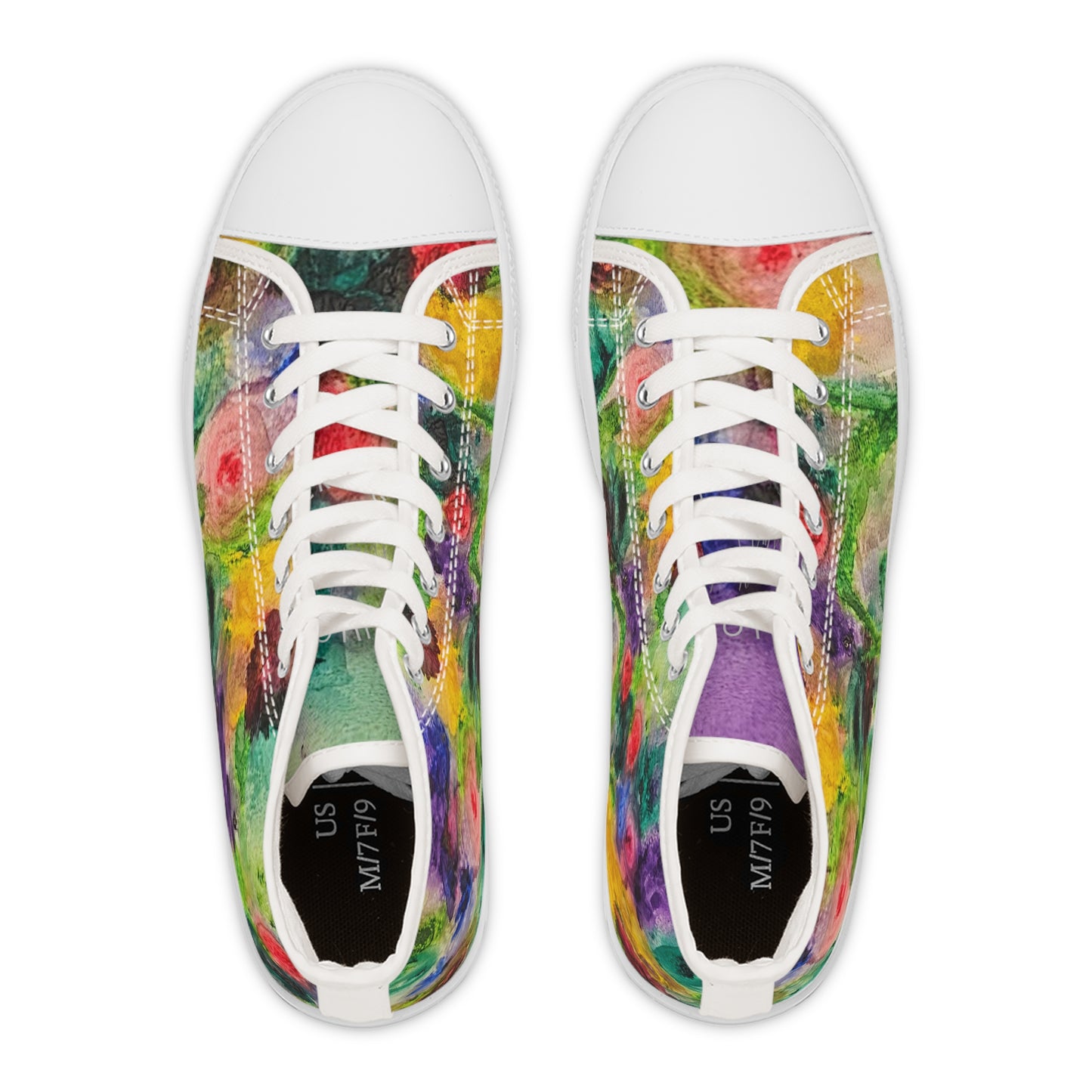 Watercolor Flower Unisex High Top Sneakers