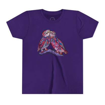 Youth Tee – Watercolor Lovebirds Graphic
