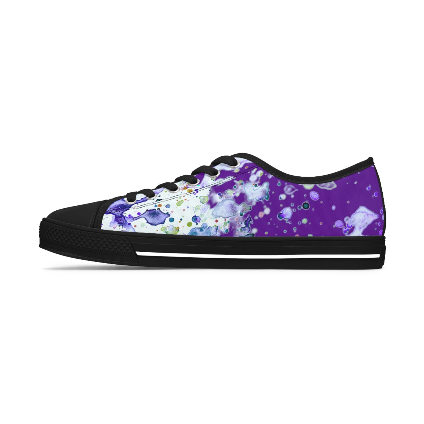 Purple Color Splash Unisex Classic Low Top Sneakers